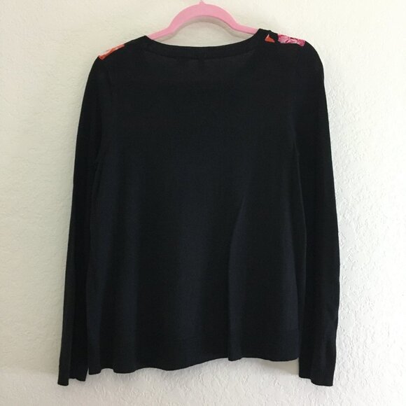 Anthropologie Moth Snapshot Floral Print Silk Knit Blend Blouse Size S/P - Picture 8 of 13